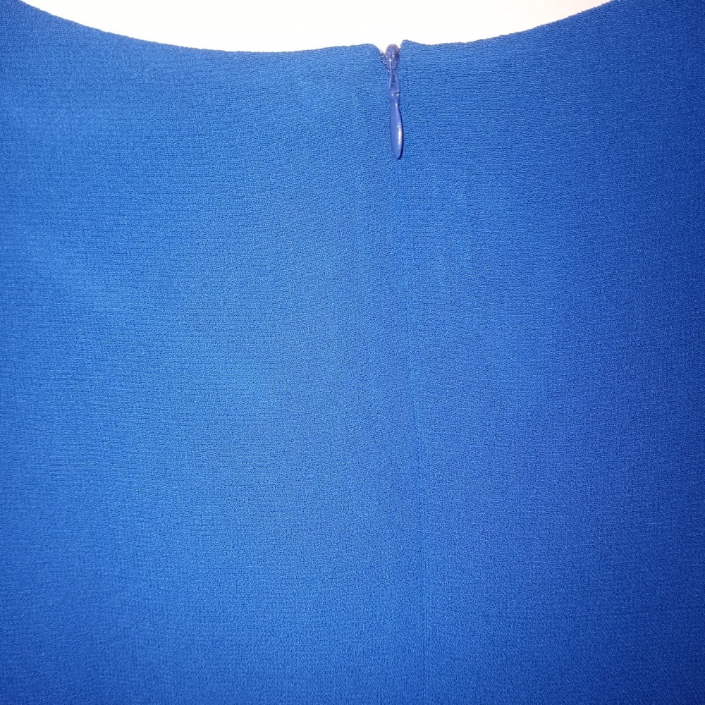 Studio I 20W Sleeveless Dress Long Sheer Jacket Embroidered Blue - Picture 13 of 15